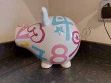 Salt And Pepper Oink 20cm Ceramic Numbers Piggy Bank - RARE!