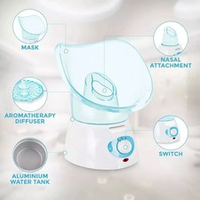 Digital Facial Steamer Spa Pores Steam Sprayer Sauna Skin Deep Clean UK Plug#