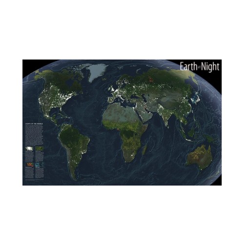 Earth night city lights - earth,