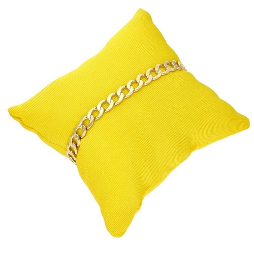 9ct yellow gold curb bracelet - yellow,