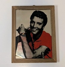 Vintage Elvis Presley Advertising Mirror Picture Advert Sign 1970s 70s Music 