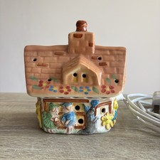 Vintage Ceramic House Cottage Night Light Signed Keramik Haus BHS Retro Kitsch