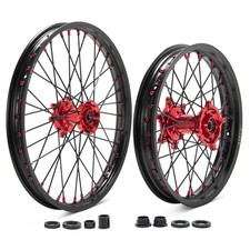 21"+19" CNC Wheels Red Hub For Honda CRF250R CRF450R 14+ CRF250RX CRF450RX 19-25