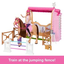 Barbie Toy Stable Playset with Doll, Horse & Accessories, 25+ Pieces 6... 