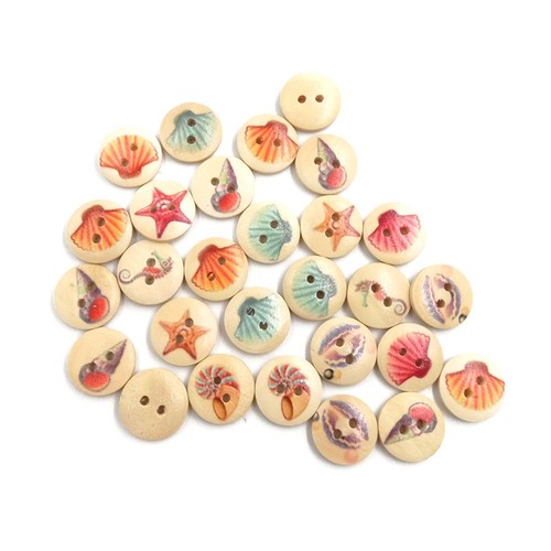 100 pcs buttons craft nautical - pcs,