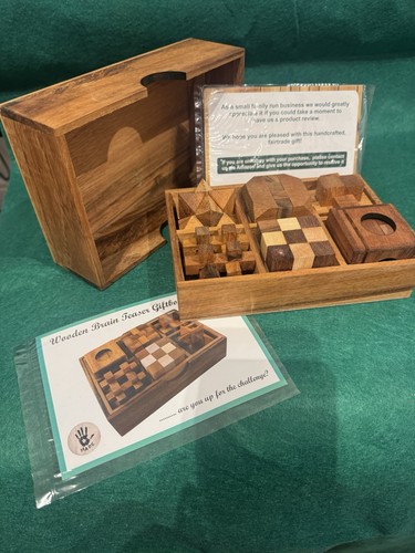 Wooden brain teaser giftbox - teaser,