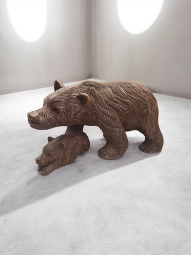 Chiselcraft 40cm wooden bear - wooden,