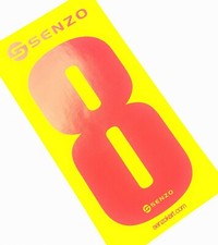 Set of 4 Senzo Red Race Number