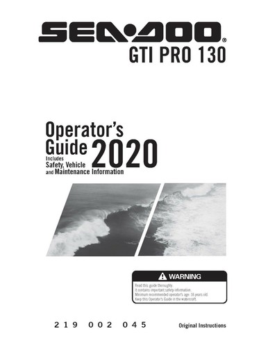 Sea doo owners manual book - sea-doo,