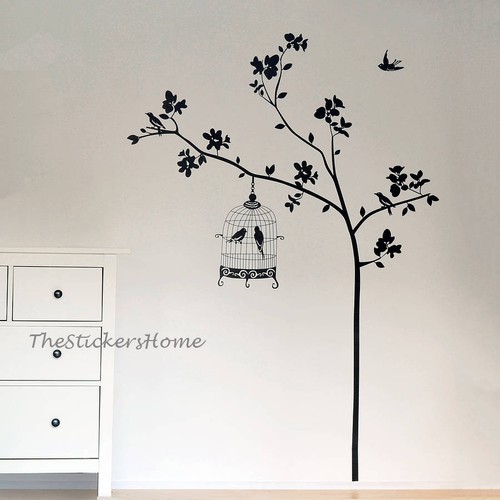 Tree with bird cage - wall, art