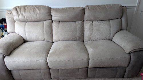 Recliner grey fabric - recliner,