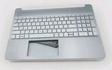HP 15S FQ Keyboard Palmrest UK Layout Silver M17184-031