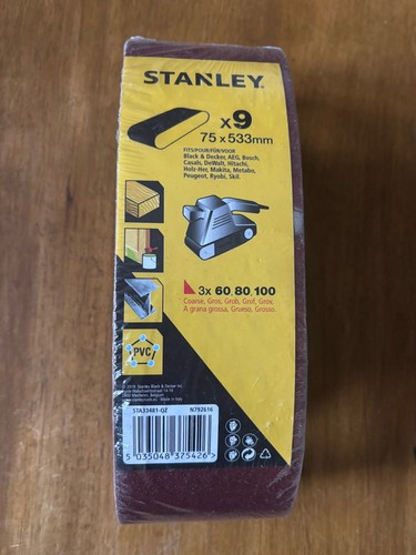 Stanley sanding belts pack - stanley,