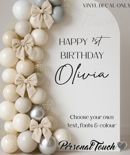 Personalised Birthday Vinyl Decal for Sail Board Backdrop Balloon Party Sticker