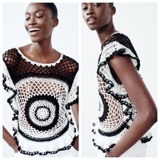 Zara Ruffled Crochet Top