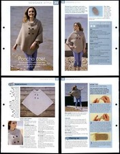 Poncho Coat #35 Designer Style - The Art Of Crochet 2 Page Pattern