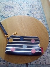 Joules 2019 Make Up  Zip Up bag  Navy Ladies L 9inc H 6inc