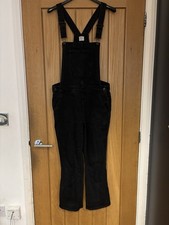 Ladies Gap Charcoal Denim Dungarees Size 29 (10-12)