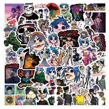 52Pc Gorillaz Sticker Vinyl Waterproof Stickers Punk Rock Band Decals Skateboard