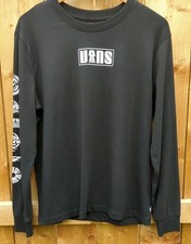 Vans T-Shirt Size Large Black White Logo Skull Long Sleeve Streetwear Skate