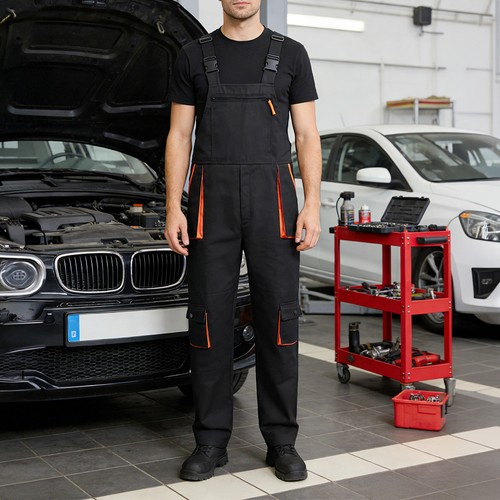 Men bib brace overalls heavy - &,