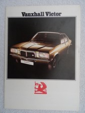 Vauxhall Victor Saloon brochure 1974 - 1800 and 2300. 12 pages. Specifications.