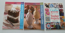 KNITTING & CROCHET BOOKLETS - TOYS & GIFTS x 3 -TASTER, EGG COSIES, TOY CAKES