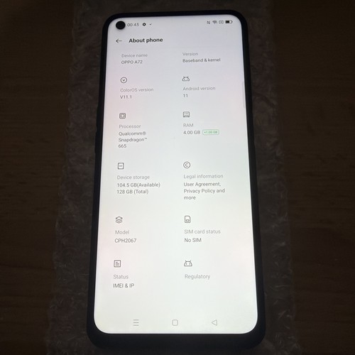 Oppo a72 cph2067 - cph2067, 4gb