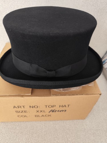 Black top hat wool quality - top,