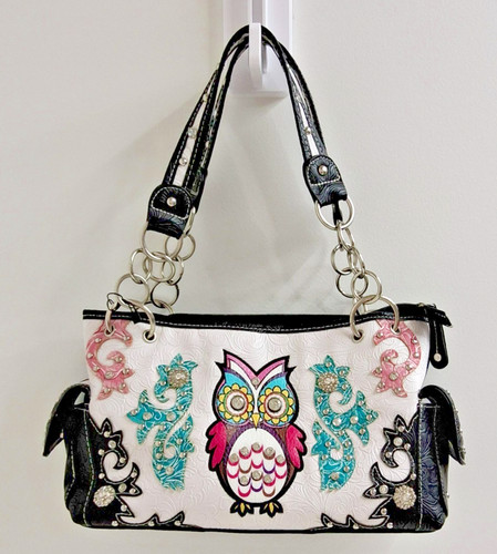 Cowgirl trendy white owl purse - trendy,
