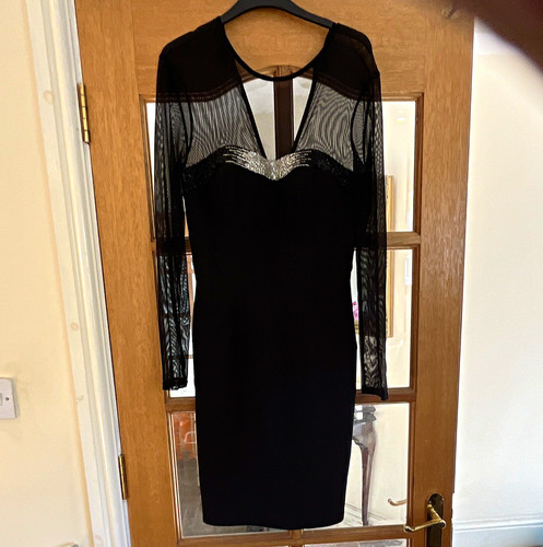 Mascara black bodycon dress - black,