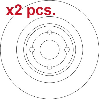 Pcs rear brake - pcs, disc