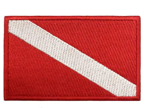 Diver down iron - diver, embroidered