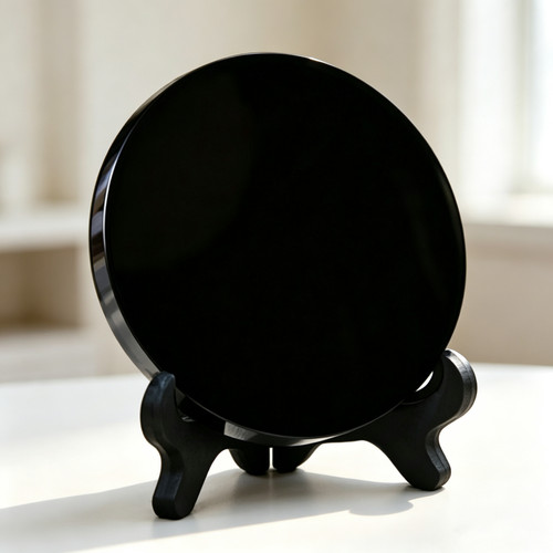 Natural obsidian scrying - obsidian,