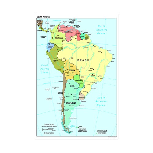 South america map - america,