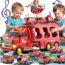 7In1 Fire Truck Toy W/