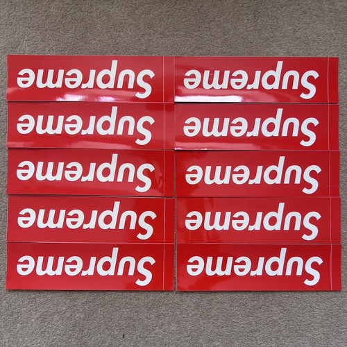 Supreme red white - red, logo