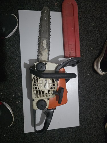 Stihl 017 chainsaw start - chainsaw,
