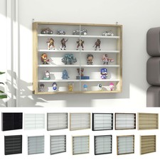 Wall Display Cabinet with Adjustable Shelves Glass Doors