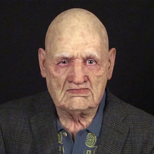 Old man mask latex halloween - latex,