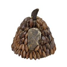 Lega Bwami Hat with Mussel Shells and Buttons Congo