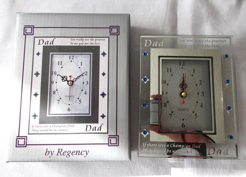 New glass mirrored clock - ‘new’,