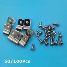 50/ 100Pcs Wire Mesh Screw on Clips Security Fencing Dog Cages Fencing R-Clips