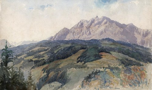 Mount pilatus painting 1887 - mount,