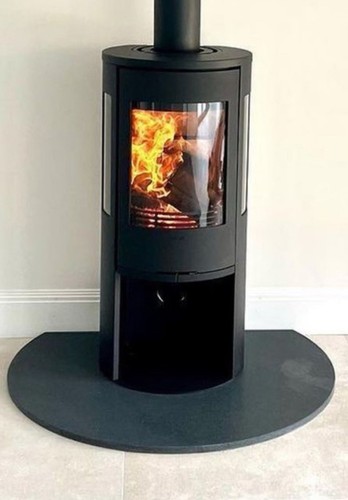 Slate hearth black riven - black,