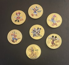 7 Disney Mickey & Minnie Mouse Anniversary Coins Set