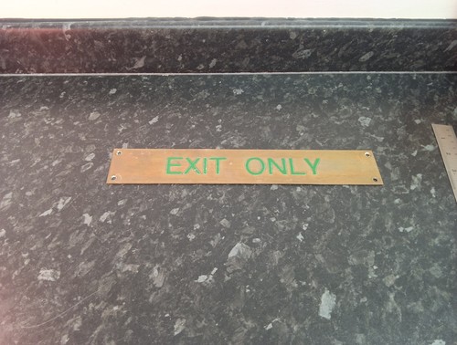 Vintage brass exit - exit, only