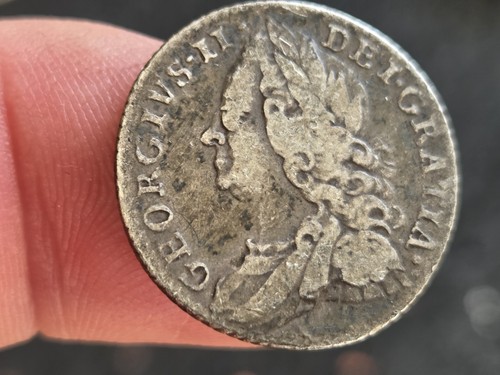 1758 sixpence george silver - 1758,