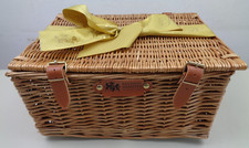 Regency Wicker Hamper Basket Empty Gilt Buckles Strong Quality Storage Gift