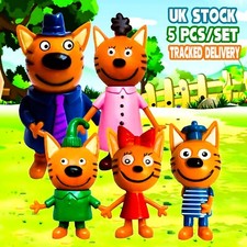 5Pcs Kid-e-cats Russian Cartoon Family 2.4'' Action Figure Model Toys Doll Gift